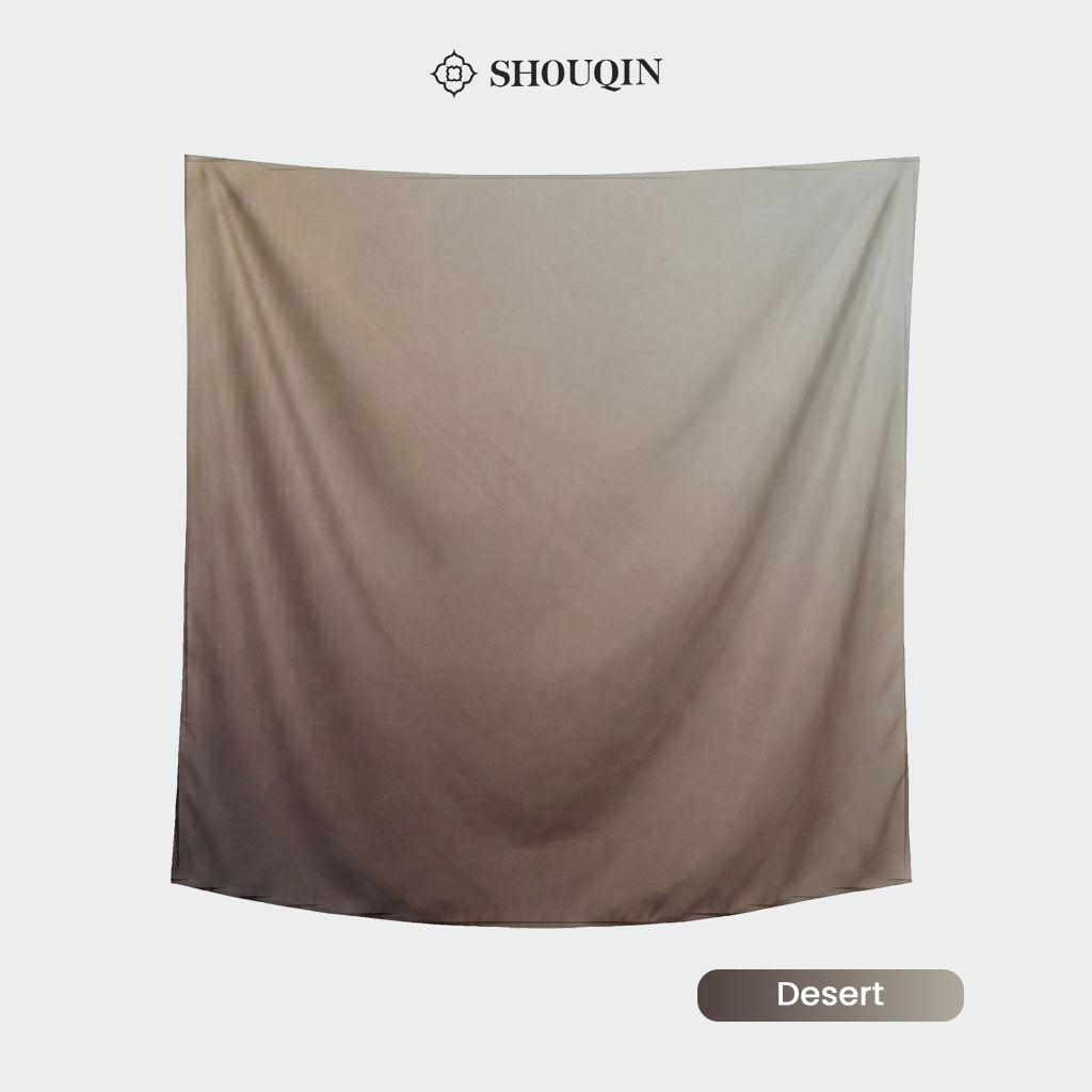 SHOUQIN Official - Aurora Square - Scarf Hijab Gradasi Two Tone 2 Warna Lasercut Segiempat Bahan Voal Premium