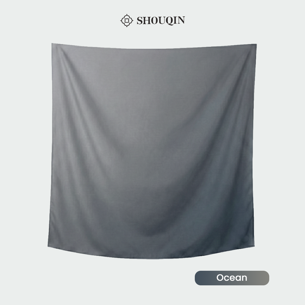 SHOUQIN Official - Aurora Square - Scarf Hijab Gradasi Two Tone 2 Warna Lasercut Segiempat Bahan Voal Premium